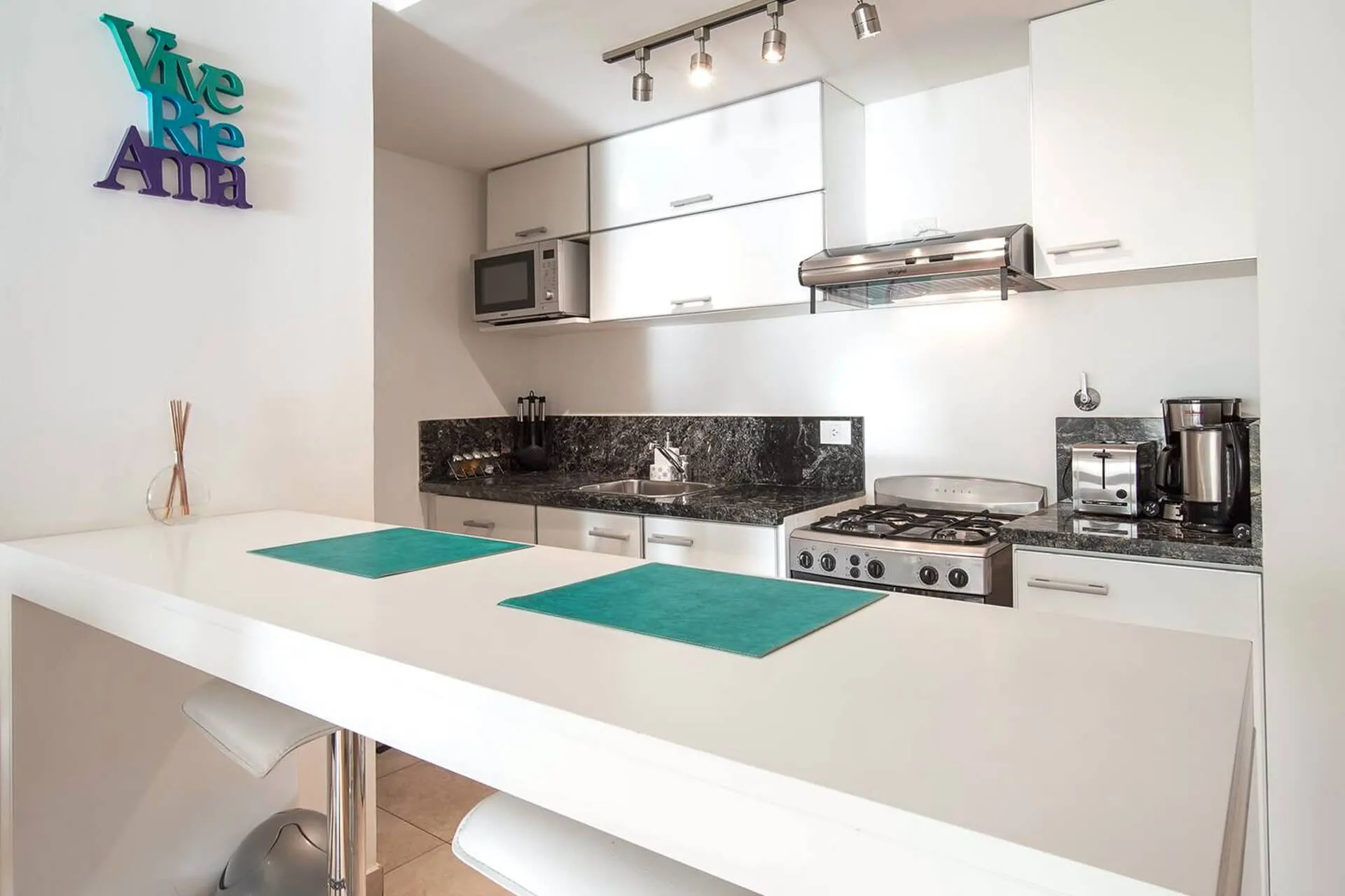 Cozinha do apartamento Océan