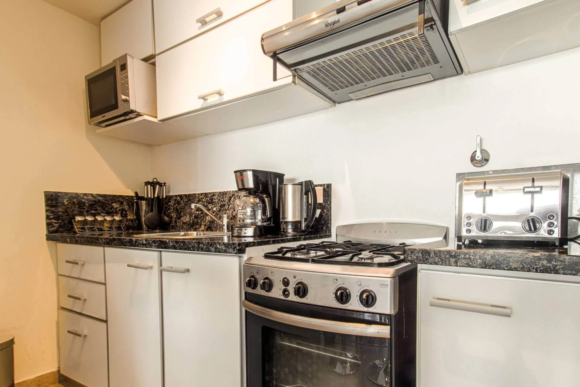 Cozinha do apartamento Océan