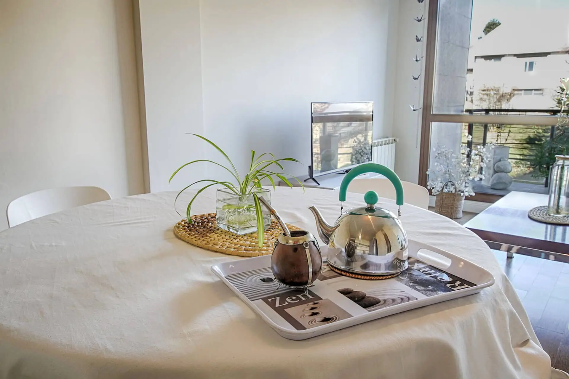 Sala de jantar do apartamento duplex no Edifício Terrazas