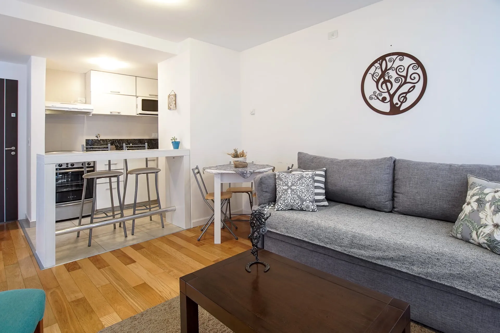 Sala de estar do apartamento Michel