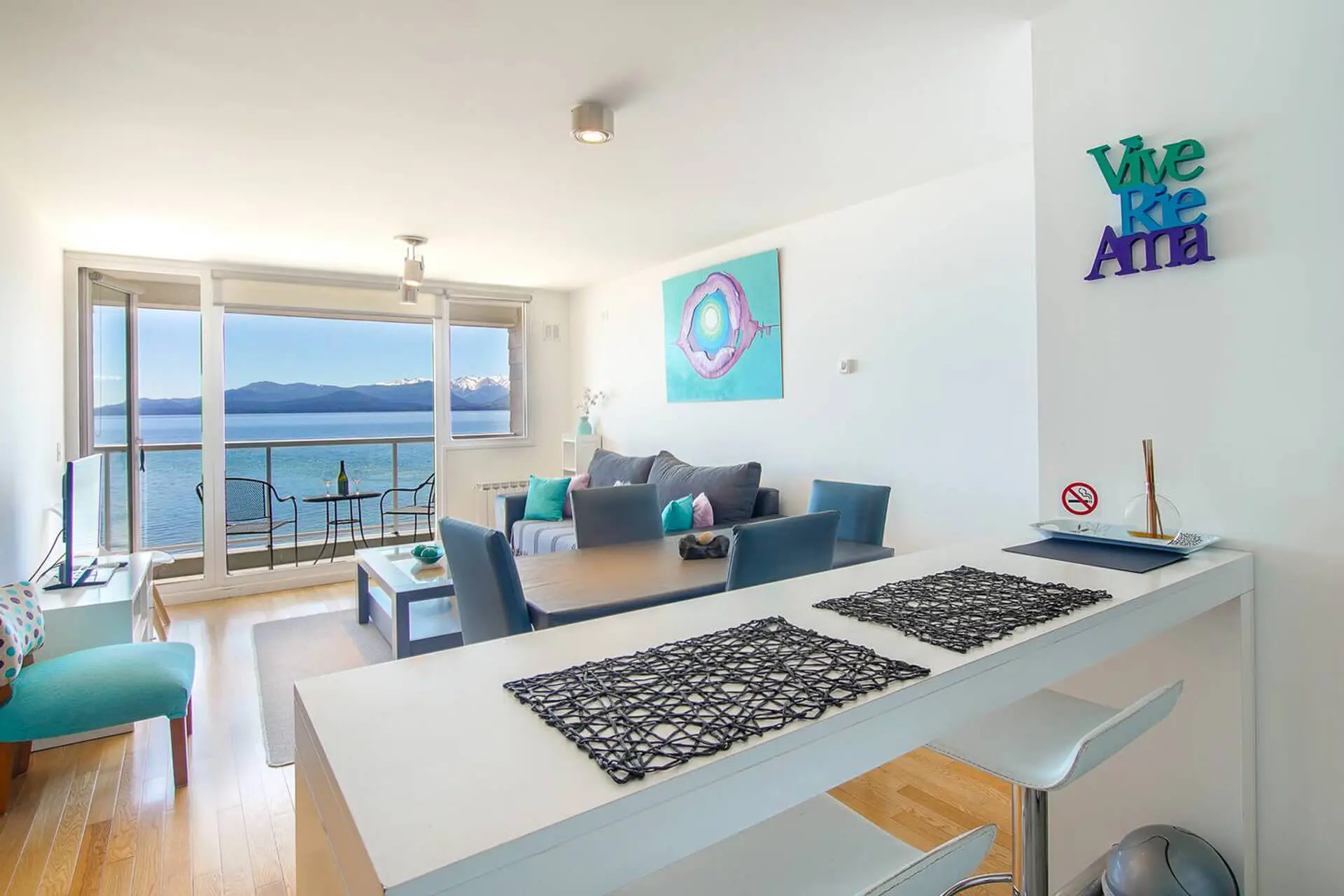 Sala de estar do apartamento Océan