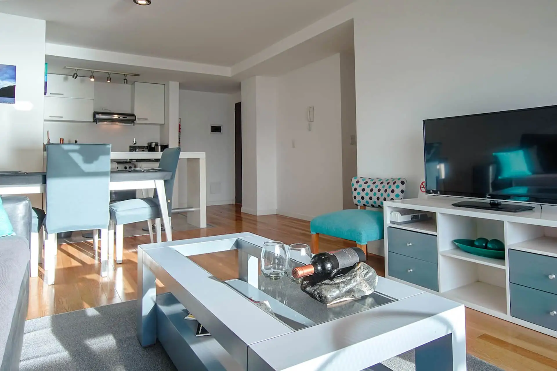 Sala de estar do apartamento Océan