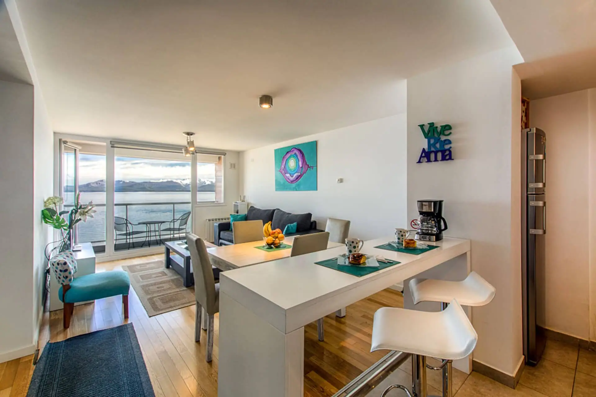 Sala de estar do apartamento Océan